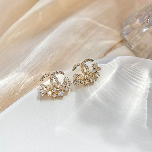 

earrings s925 fashion silver needle with high texture, Golden;silver