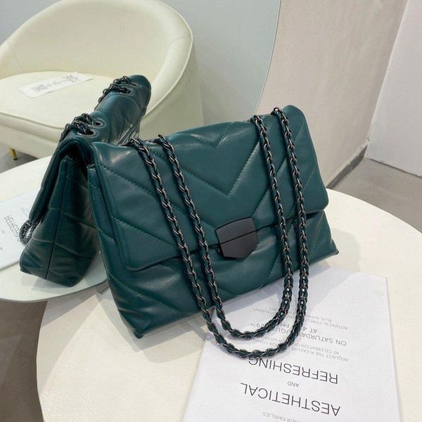 

shoulder bags korean style niche design sense single messenger bag 2021 trendy fashion all-match diamond chain