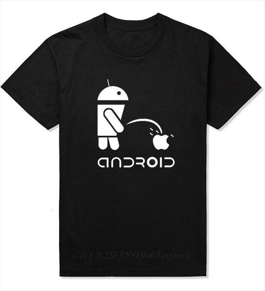 

fashion android robot male humor men logo printed funny short sleeve round neck ringer tees, White;black