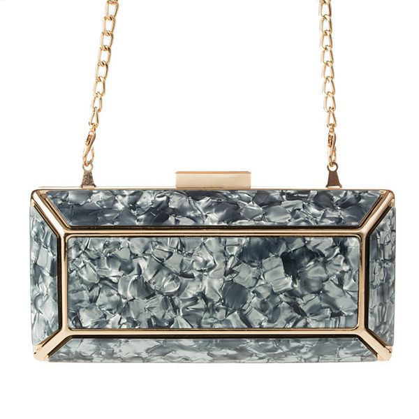 

fashion evening bag clutch 2021 handbag acrylic hand marbling dinner women's