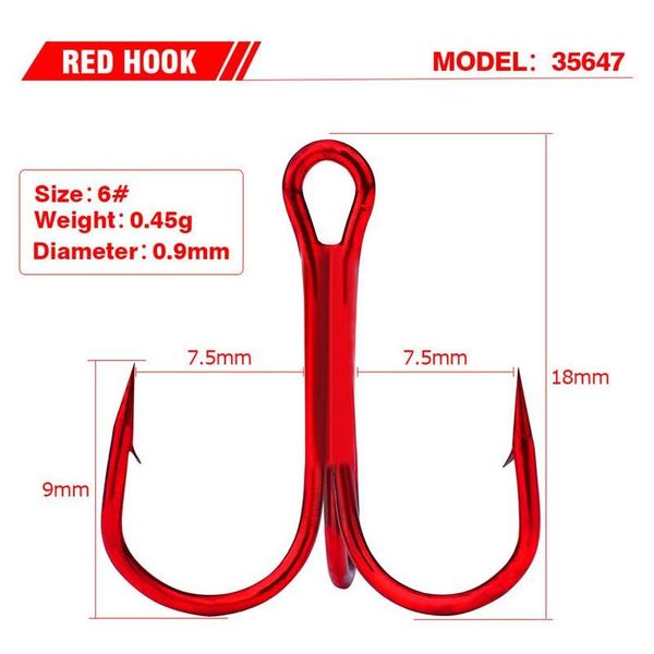 

red painted freshwater fishhooks high carbon stainless steel fishing hooks 2#/4#/6#/8#/10# round bent jllksw sport77777