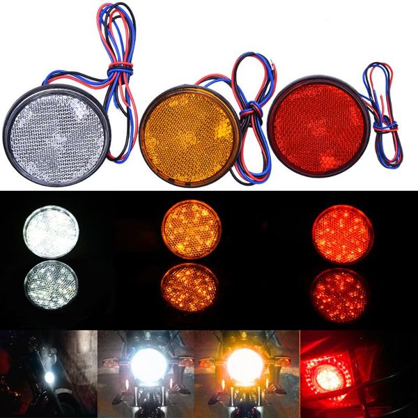 

emergency lights 24smd car round taillights atv led reflectors truck side warning light accessories