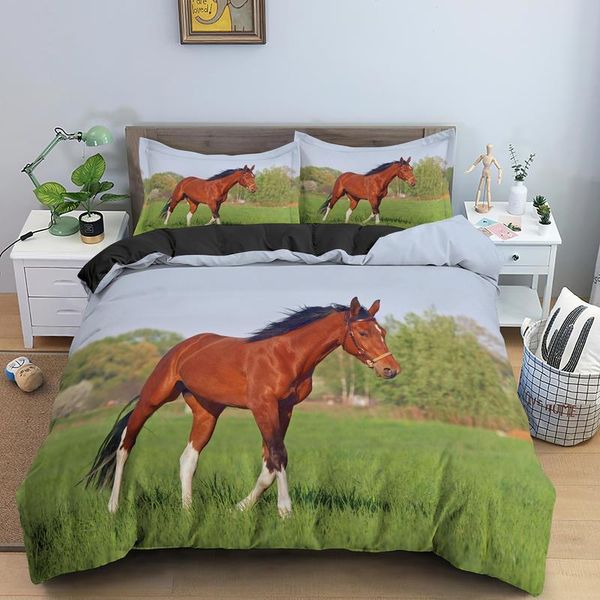 

horse print bedding set quilt cover eu/us/au/uk single twin full  king size