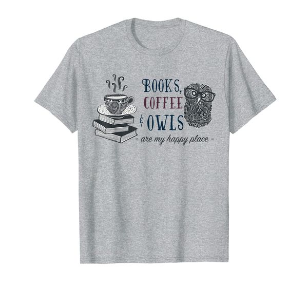 

women's books coffee owls - are my happy place, White;black