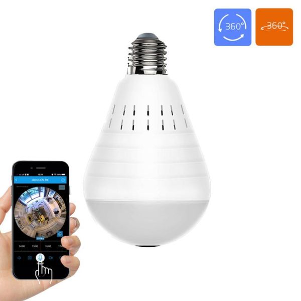 

cameras hd 360 panoramic wifi 1080p ip camera light bulb home security video wireless cctv surveillance fisheye lens network