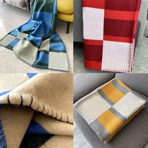Designer macio letra cópia de lãs inverno espessura espessa span sweep shawls escritório sofá carretel cores portáteis
