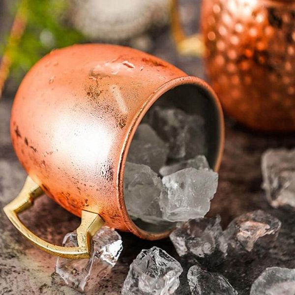 

mugs hammered copper plated moscow mule mug beer cup coffee kitchen bar drinkware 530ml