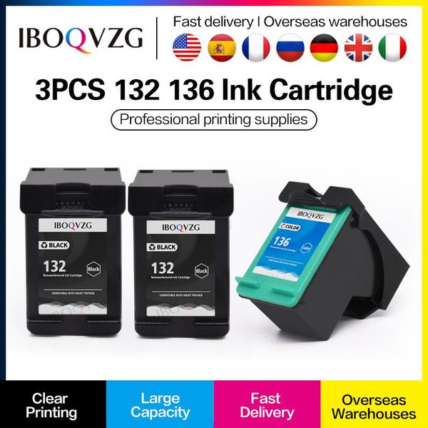 

ink cartridges iboqvzg compatible 132 for 136 posmart 2573 c3183 d5163 officejet 6213 5443 d4163 psc 1513 1513s