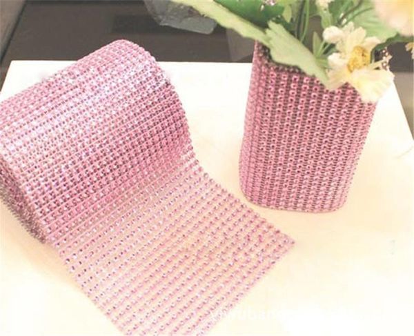 

decorative flowers & wreaths multicolor wedding diamond mesh bling 1pcs 900cm*12cm trim wrap cake tulle roll rhinestone crystal ribbons year