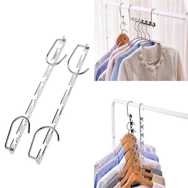 

space saver magic hanger clothes coat pant metal hooks closet organizer storage
