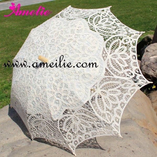 

other accessories 10pcs lot handmade wedding battenburg lace parasol umbrella favors mix color white beige red purple black blue