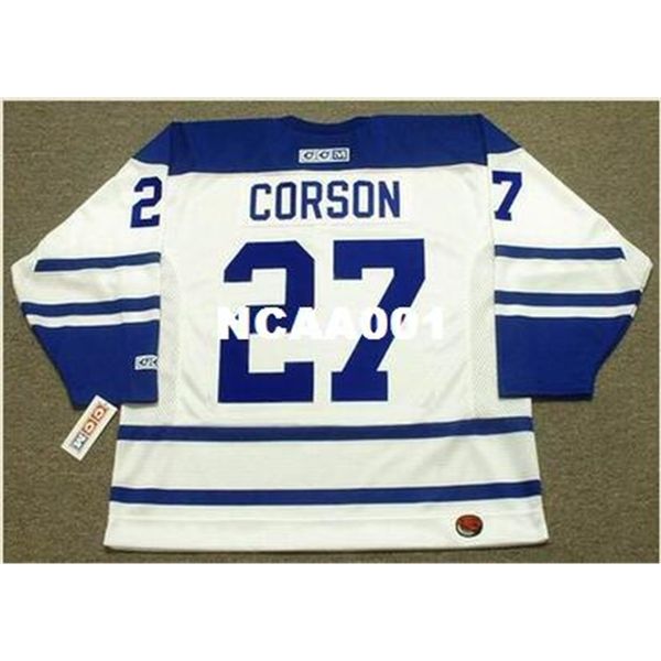 

001s #27 shayne corson toronto maple leafs 2001 ccm retro hockey jersey or custom any name or number retro jersey, Black