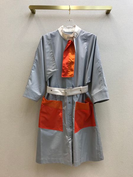 

milan runway dress 2021 new spring summer stand collar women's designer dress brand same style dress 0301-26, Black