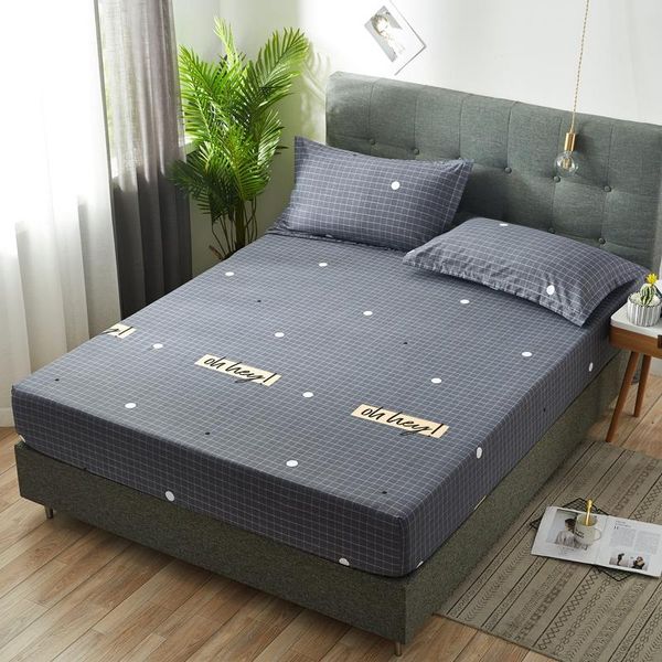 

sheets & sets 1pc 100% polyester printed bed fitted sheet mattress cover four corners with elastic band cover(no cases)