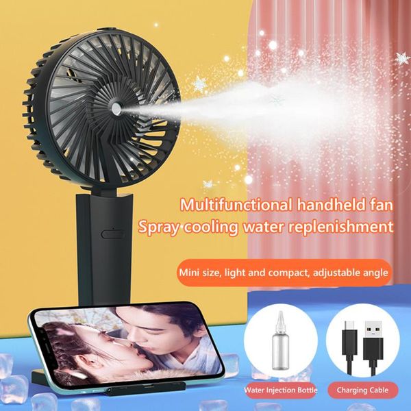 

electric fans portable water spray mist fan usb rechargeable handheld mini cooling air conditioner humidifier for outdoor