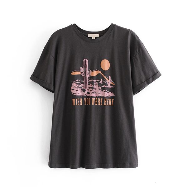 

new letter print oversize tee women 2021 summer casual cotton short sleeve woman tshirts vintage streetwear boyfriend t shirt knme, White