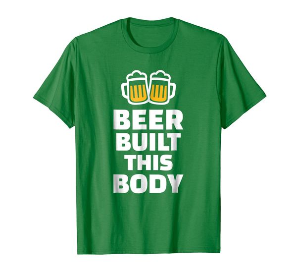 

beer built this body t-shirt, White;black