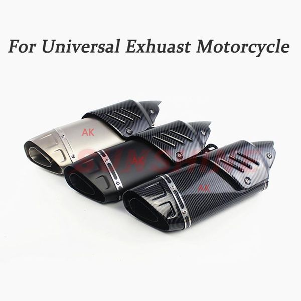 

exhaust pipe universal motorcycle escapamento escape moto pitbike ak modified motorcross for r6 r25 zx10r tmax 530 z400 cbr650 z800