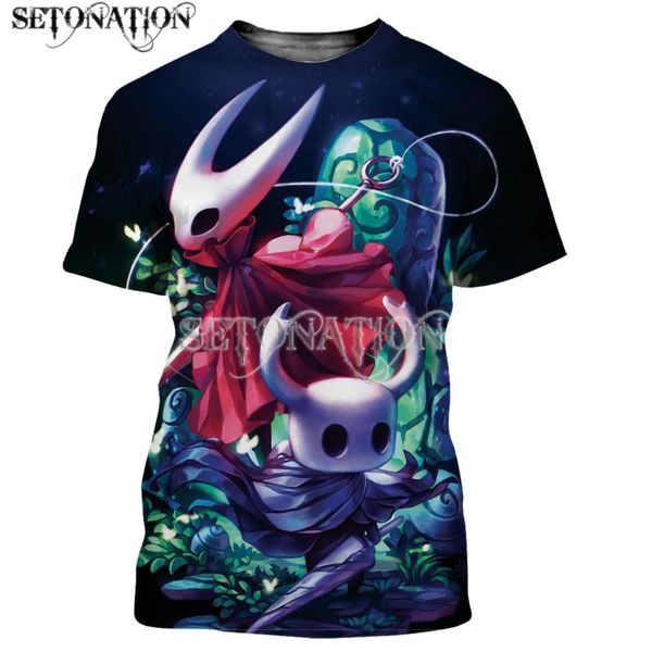 

men's t-shirts hollow knight t shirt men/women 3d printed casual harajuku style tshirt streetwear drop, White;black