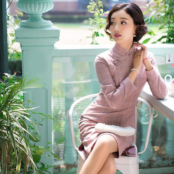 

ethnic clothing escape beauty wan gala with traditional chinese dress in the spring and autumn period long sleeve, Red