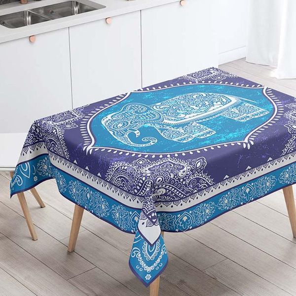 

table cloth rectangular tablecloths decorative cover 3d printing elephant dining