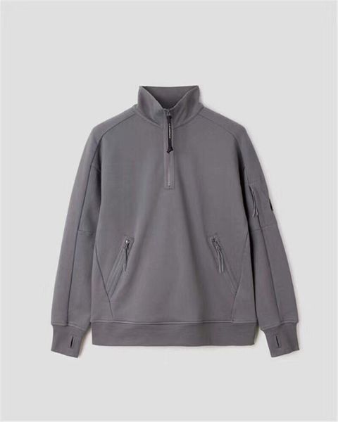 

men's hoodies & sweatshirts 1/4 zipper one lens removable logo men outdoor tracksuit casual cotton fale jacket coat size m-xxl, Black