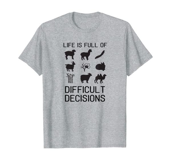 

life is full of difficult decisions hand spinning fiber t-shirt, White;black