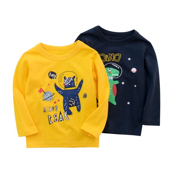

t-shirts long-sleeve children clothes autumn baby boys kids cotton cartoon children print toddler o neck tee t shirts, Blue