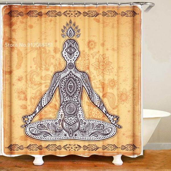 

shower curtains buddha stone lotus curtain 3d print modern religion polyester hanging home dorm decor bathtub bathroom