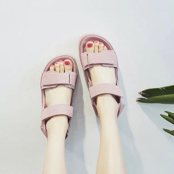 

34-40 size summer women shoe open toe women sandals leisure wedges sandals platform shoes easy match beach student shoes, Black