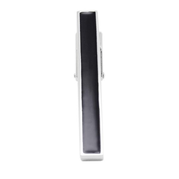 

mans tie clip metal simple rectangle black drip plated black crystal copper tie bar men's tie pin for party gift jllcrx, Blue;purple