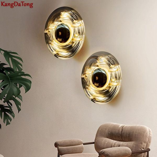 

wall lamp individual light luxury golden designer living room background led porch bedroom decorative bedside art