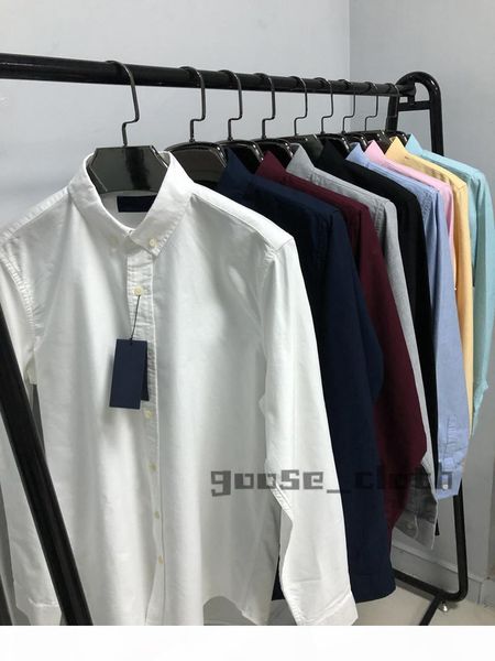 

new 2021 mens designer shirts fashion casual shirt men slim fit shirts stripe womens small horse man solid color 2020 business dress shirt, White;black