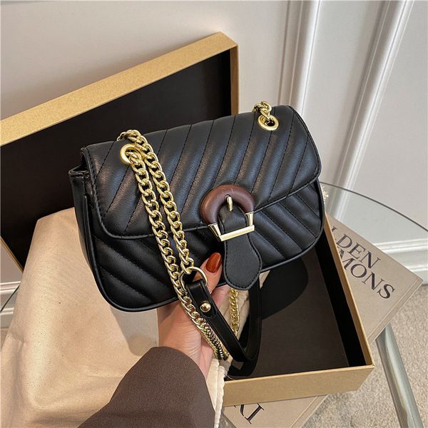 

factory direct sale 75% off 2021 spring new women's rhombic lattice embroidered thread small square chain underarm foreign style simple