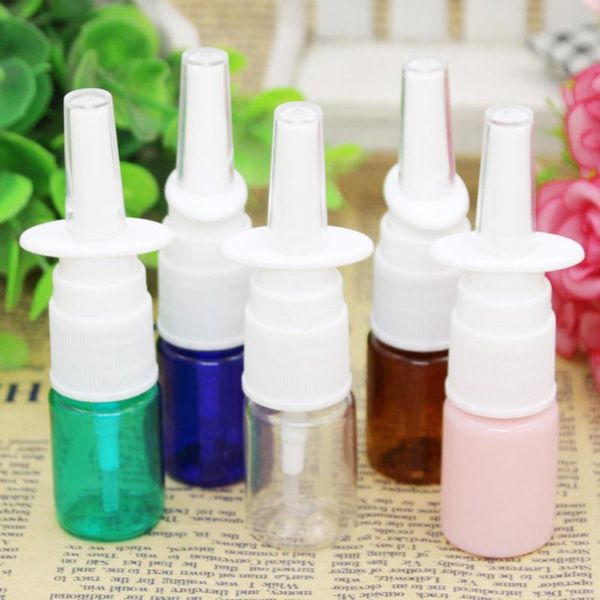 

5pcs 5ml plastic nasal spray bottles direct injection sprayer cosmetic atomizer refillable bottle liquid pump container