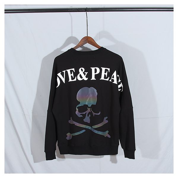 

2021 japanese fashion brand new mmj skull laser printed pure cotton pullover couple's hoodie men's and women's sweatshirts r9, Black