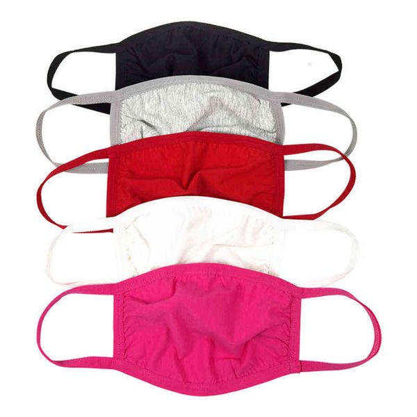 

Party mask Modal mask breathable washable knitted cotton double layer to increase warmth in autumn and winter Black Adult