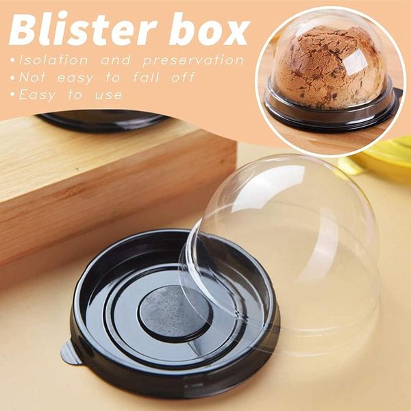 

50PC Muffin Cupcake Container,Disposable Mooncake Boxes Dome Egg Yolk Crisp Packing Box Wedding Birthday Gifts Supplies