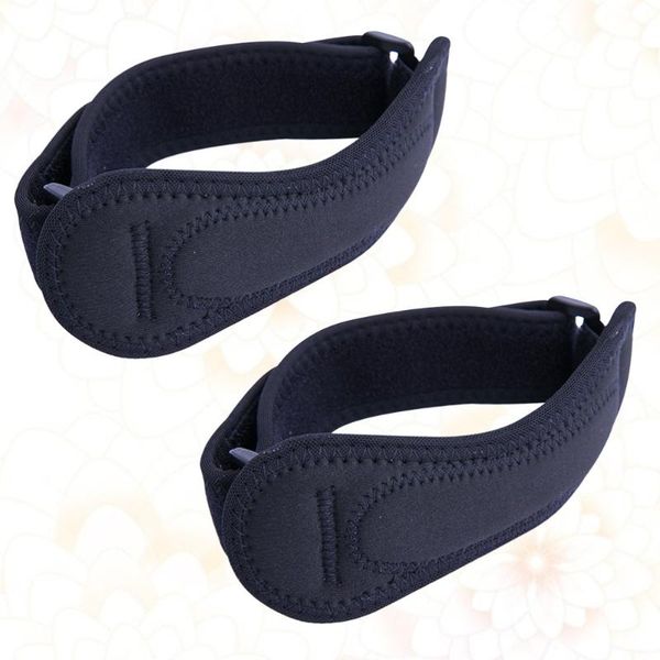 

elbow & knee pads 2pcs brace protector belt adjustable patella tendon strap guard support pad for men outdoor sports black, Black;gray