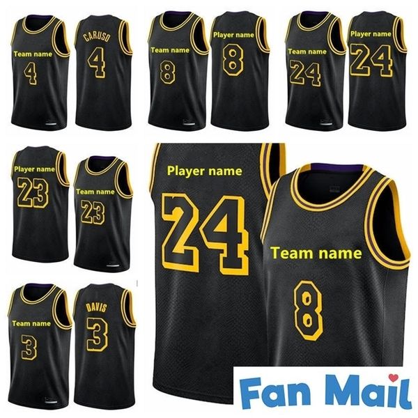 

black mamba los mens angeles 23 player jersey anthony 3 davis kyle 0 kuzma jersey snake skin limited edition alex caruso basketball jerseys, Black;red