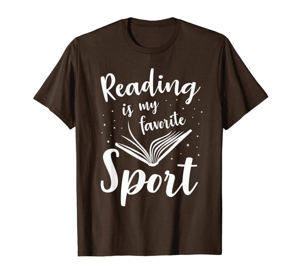 

reading is my favorite sport book lovers novel funny t shirt, White;black