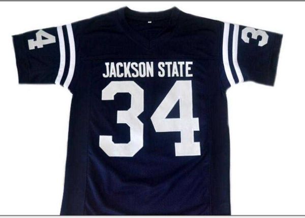 Personalizzato Uomo Gioventù donna Vintage # 34 WALTER PAYTON JACKSON STATE College Football Jersey taglia s-5XL o personalizzato con qualsiasi nome o numero maglia