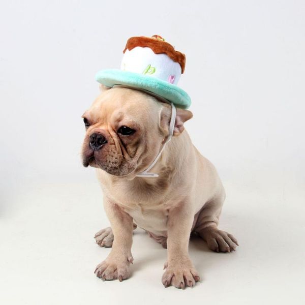 

dog apparel birthday hat with adjustable strap pet party decoration headdress cute candle fruit
