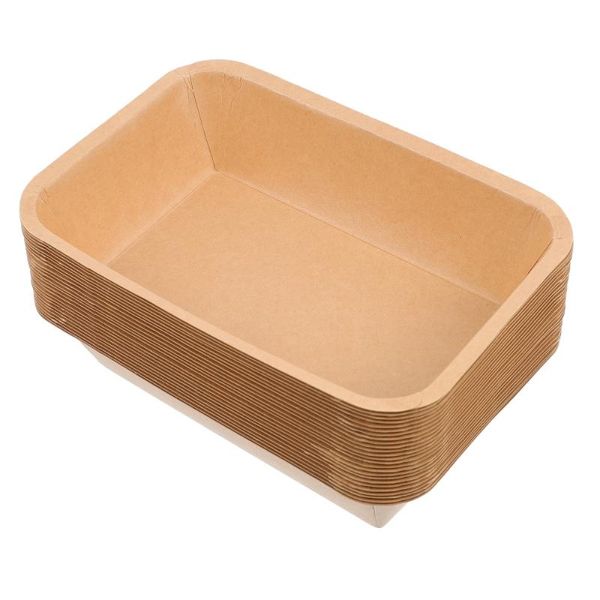 

gift wrap 25pcs disposable kraft paper food plates thickened fried chicken chips