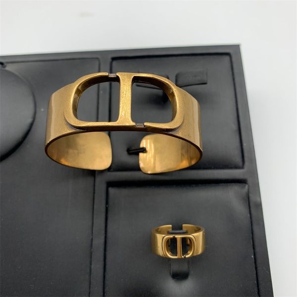 

new baby bracelet women brass material fashion opening ring women, Black