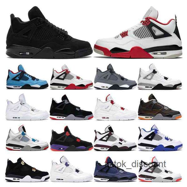

basketball shoes 4s jumpman 4 mens women black cat pure money white cement fire red cactus jack sneaker men trainer outdoor sports