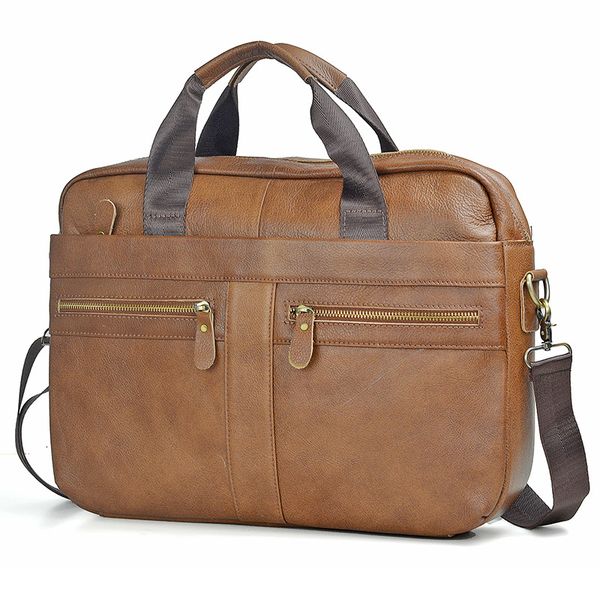 

men's briefcase genuine leather cow lapcasual travel shoulder bags