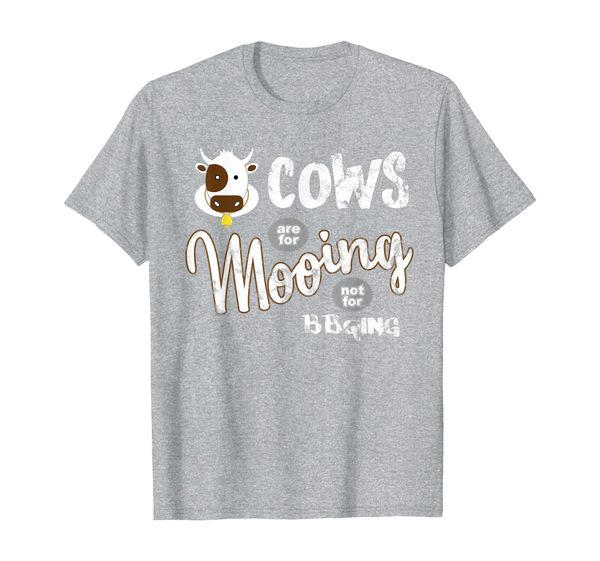

cows are for mooing not bbqing- cute cow cattle farmer t-shirt, White;black