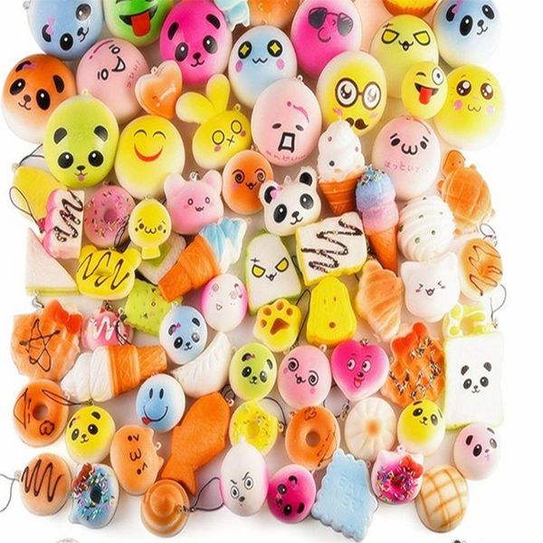 

party masks 20pcs squishy cake panda bread keychain slow rising toys food