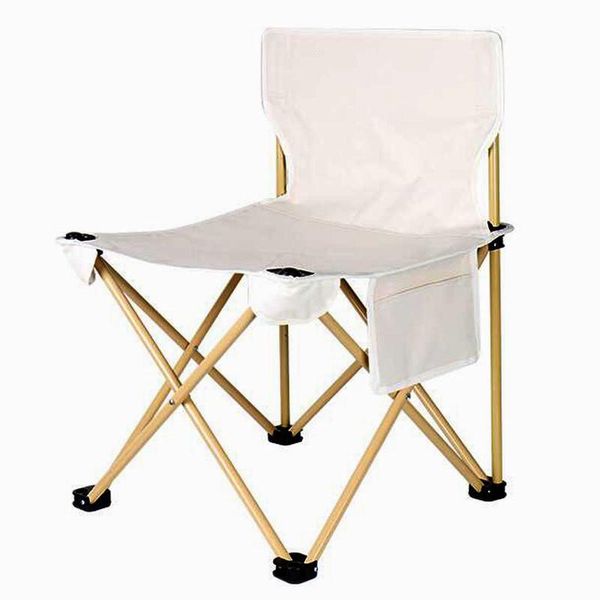 

camp furniture outdoor folding chair protable lightweight reinforced non-slip backrest side pocket with storage bag camping picnic bbq